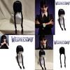 Wednesday Addams Cosplay Wig Braided Hair For Halloween Xmas Fancy Party