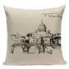 Simple Cushion Decorative Pillows Custom Cushion Cover Building Wind Pillow Case For Pillow Statue Of Liberty Pillow Case