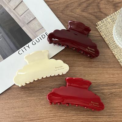 1pc New Retro Acetic Acid Grip Clip Women's Half Hair Shark Clip Medium Hair Clip Temperament Hair Clip Headpiece