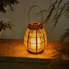 2025 Solar-Powered Vintage-Style Rattan Lantern for Outdoor Garden and Balcony Décor
