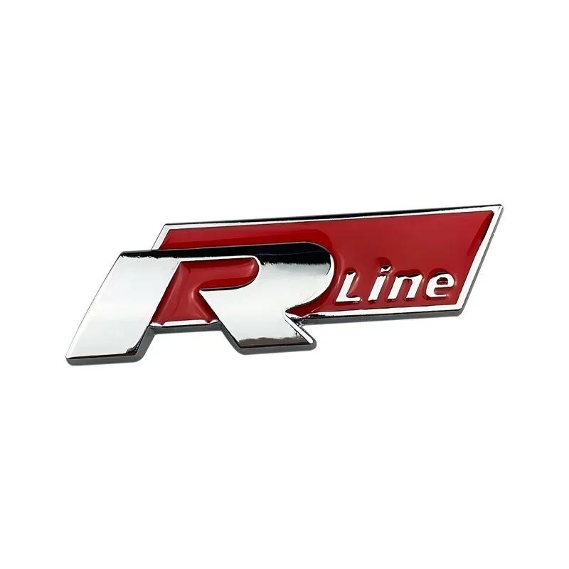 YKPSC1 VW 2026 Hot 3D Car Badge Decal Grill Side Rear Trunk Emblem Sticker for Volkswagen Rline R Logo Polo Passat B5 B6 B7 Golf Jetta