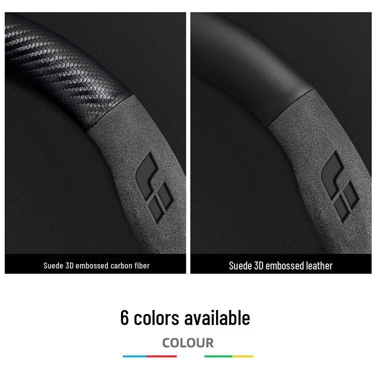 Ideal Steering Wheel Cover – Genuine Leather & Suede, Carbon Fiber, Four Seasons Compatible (Models: ONE L9, L8, L7, L6 MEGA)