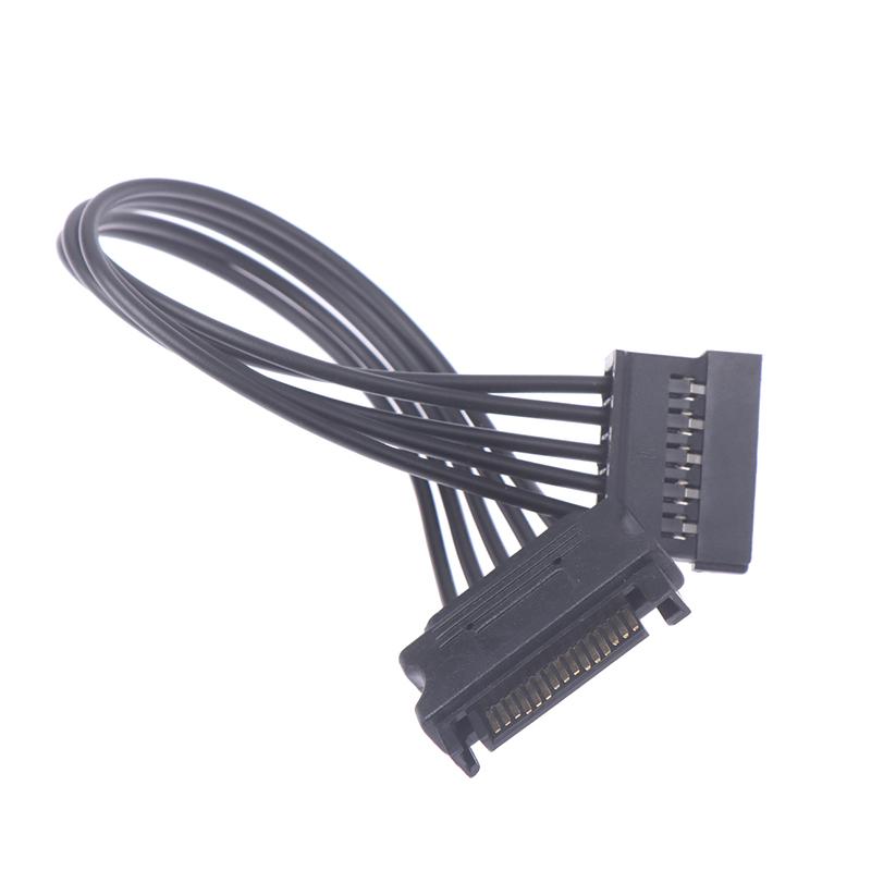 Sata til 15 pins hann-til-hunn strømforlengelseskabel HDD Ssd Sata strømkabel 20 cm
