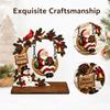 Christmas Wooden Swing Ornament, Festive Tabletop Decoration for Holiday Home Decor