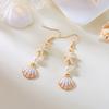 Bohemian Shell Starfish Dangle Earrings For Women Summer Beach Pearl Conch Geometric Drop Earrings Girls Fashion Jewelry Gift