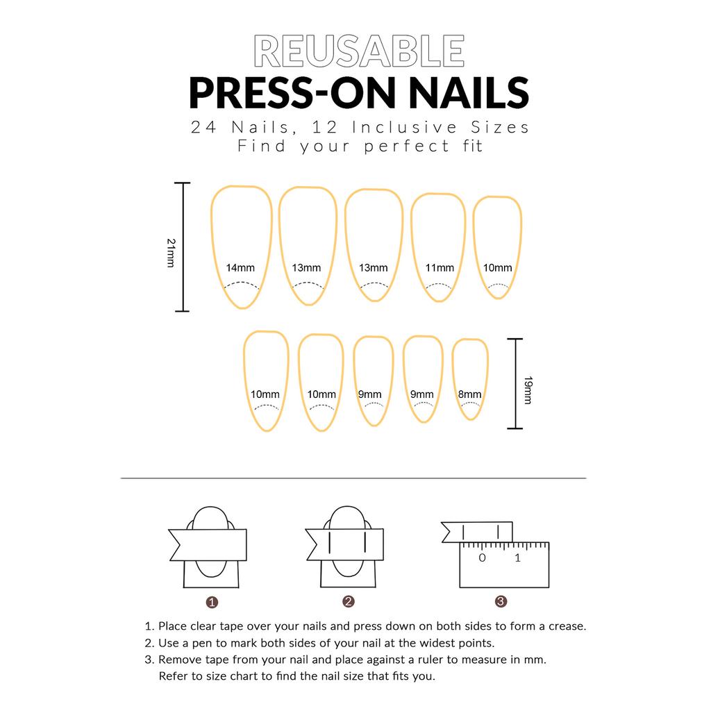 Blue Fake Nails with Colorful Decor Charming Comfortable To Wear Manicure Nails for Women and Girl Nail Salon