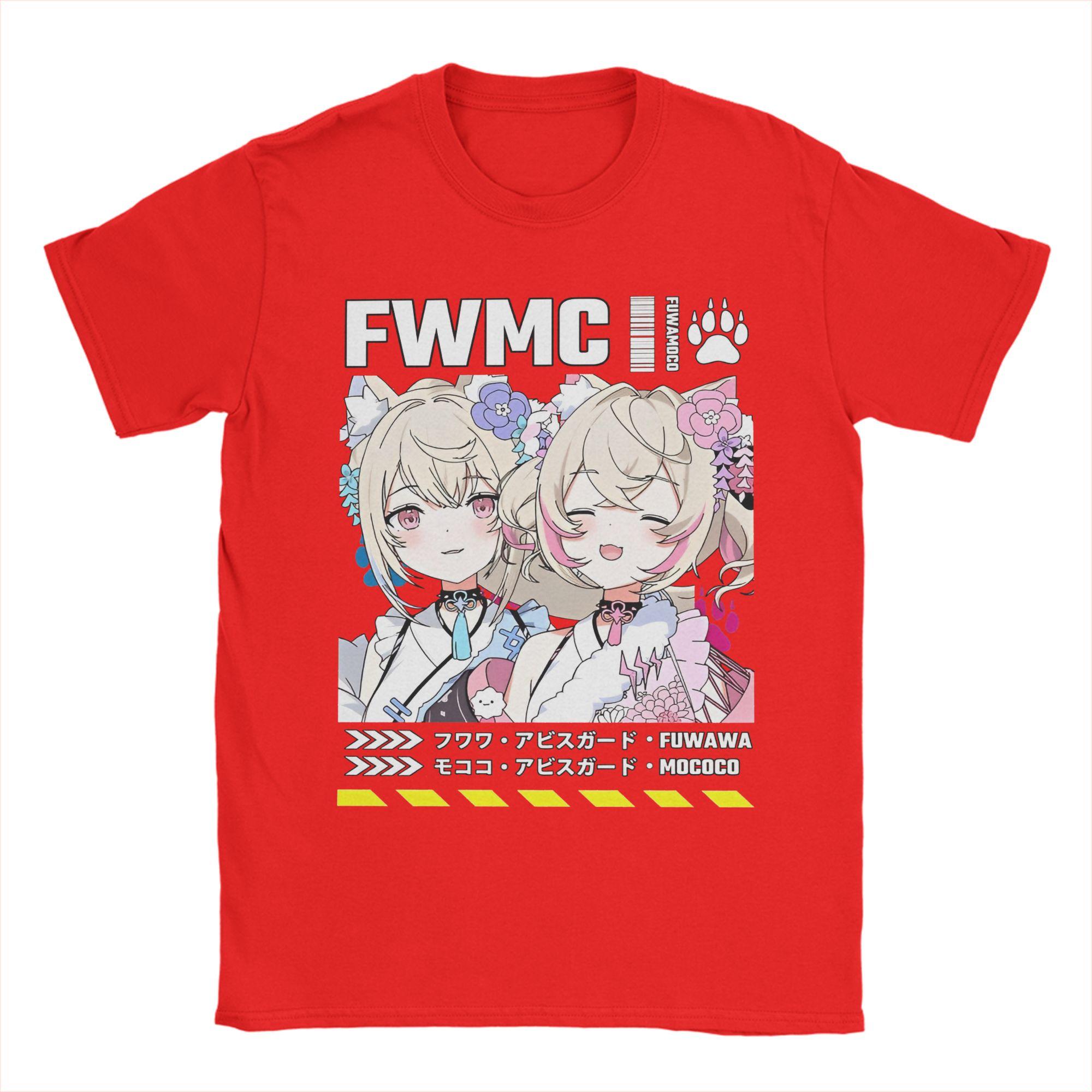 Mens Womens FuwaMoco Advent BauBau Kimono Hololive T Shirt Pure Cotton Graphic Printed TShirt  Clothing Outfits S
