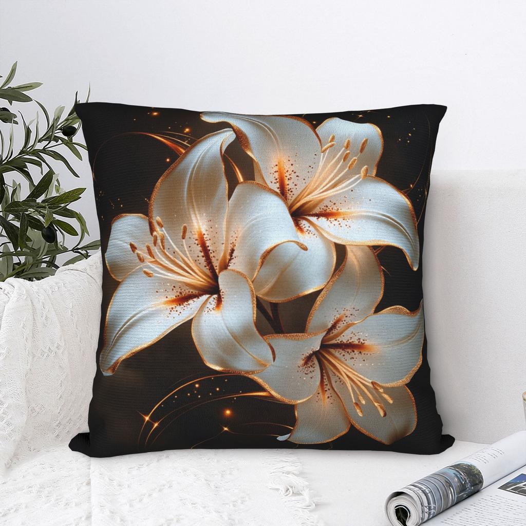 Black White Gold Flower Pillow Case Comfy Pillow Cover For Wedding Party Home Decor Morden Pillowcases