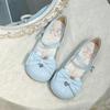Sweet and Cute Bow Lolita Lolita Shoes 2025 New Summer Daily Versatile Mary Jane Small Leather Shoes