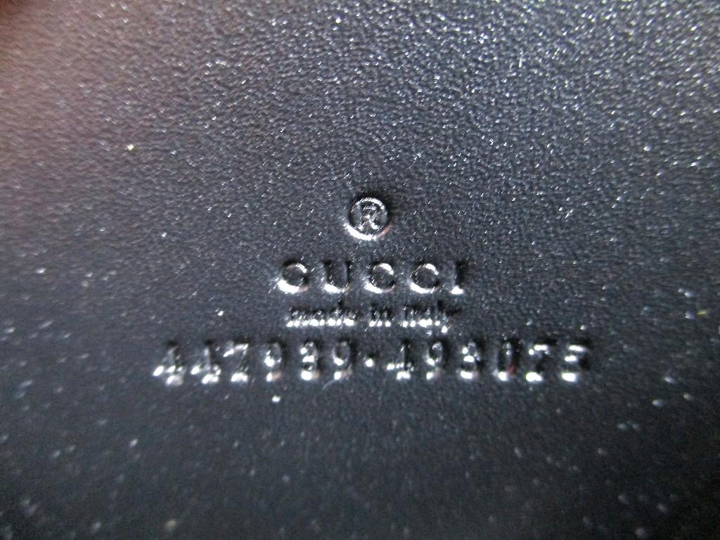 Authentic GUCCI Guccissima Black Leather Round Zip Coin Purse #a869  Refurbished