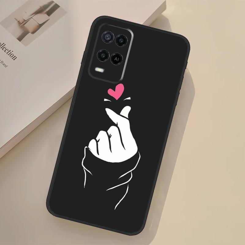 Love On The Finger Kpop Case For Oppo A17 A57 A77 A74 A54 A94 A78 A98 A18 A60 A80 A40 A38 A58 A96 A76 A16 A15 A5 Pro