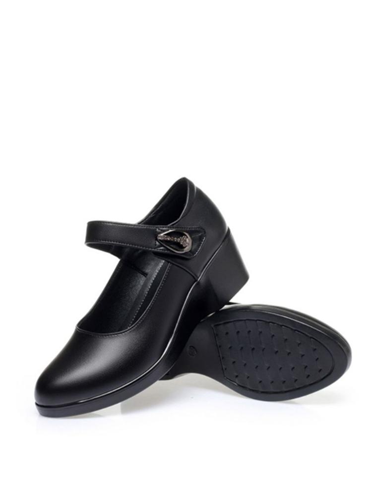  Women Cute Sweet Round Toe Wedge Heel Office Shoes Lady Casual Anti Skid Comfort Spring Summer Hotel Work Shoes A06
