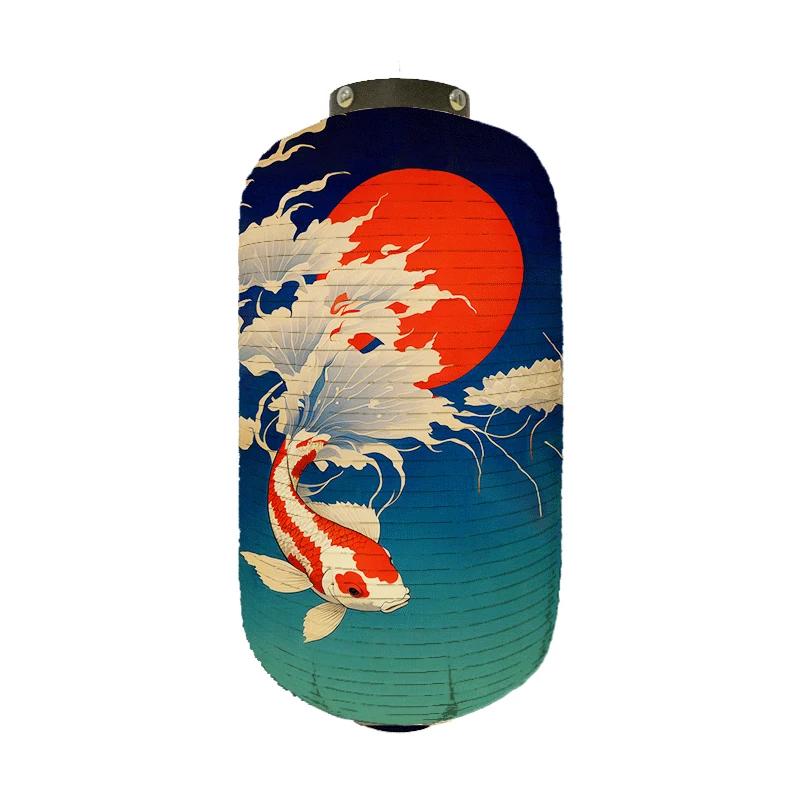 Japońska Lampion Wedding Decoration Ukiyo-E Drukowany Sashimi Cuisine Restauracja Wystrój Lampa Festiwalowe Artykuły Imprezowe Tkaninowy Lampion