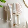 1pcs Non Perforated Wall Mounted Acrylic Storage Rack, Transparent Bathroom Storage Rack Toilet Toiletries Storage Box Comb Watch Organize The Shelf