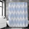 Black and White Geometric Pattern Shower Curtains Waterproof Fabric Bathroom Curtain with Hooks 180x180cm Toilet Bath Screen