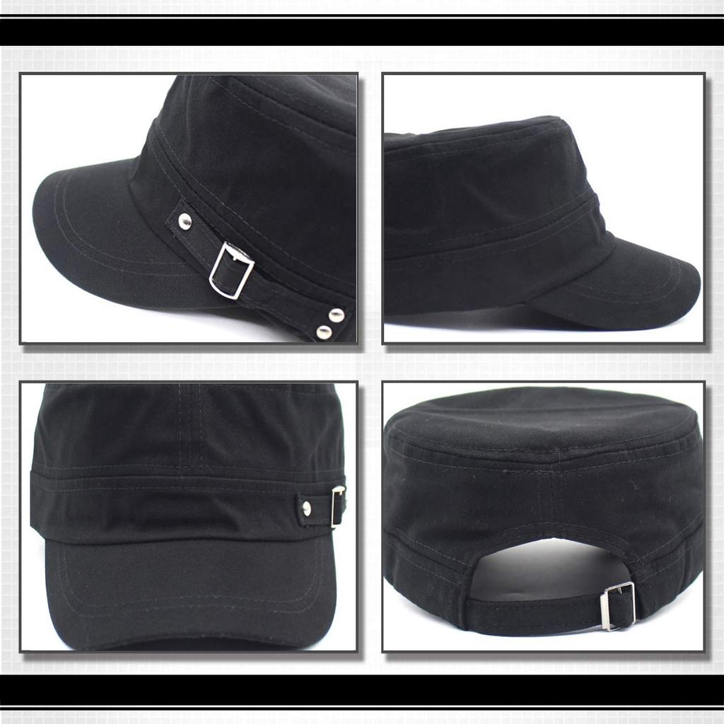 WHITE FANG Military Cap Hat Work Cap Casual Belted Airsoft CA416 Men's (02 Navy)