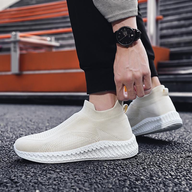 Summer commuting new casual overshoes mesh breathable lazy shoes flying weaving lightweight outdoor travel