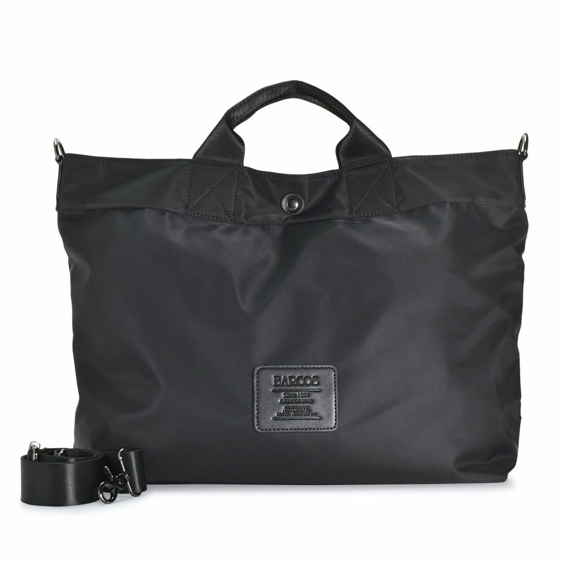 

Barcos Polyester 2-Way Tote Bag, Shoulder Bag, Drawstring Bag, Lightweight, A4 Size Compatible, Unisex, Black