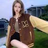 Trendy Retro Academy-Style Loose Baseball Jacket for Men & Women, Perfect for Autumn & Spring