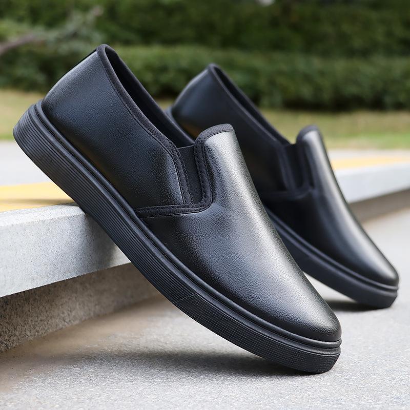 New Men's Business Casual Leather Shoes Dad Shoes Soft Sole Soft Surface Work Shoes
