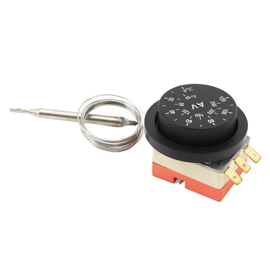 10 STÜCK 0?120 Grad C Einstellbarer Elektrischer Lüfter Thermostatschalter AC 250V für Automobil Auto LKW