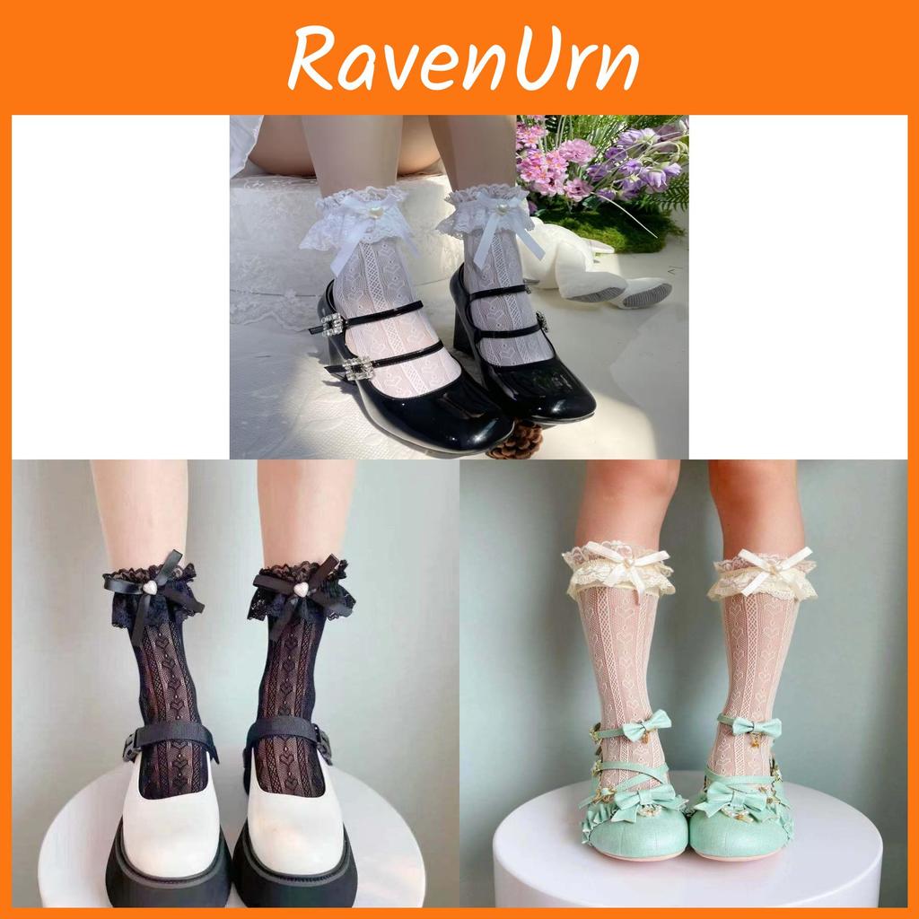 Lolita Lace Trim Socks With Breathable Nylon For Cute Summer Fashion