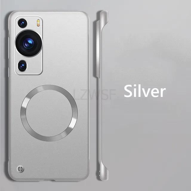 For Frameless Magnetic Frosted Case For Huawei P60 Pro 5G Wireless Charging Hard Back Cover For Huawei P60