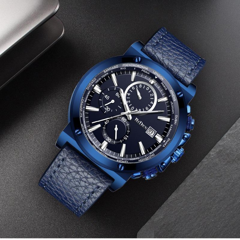 BIDEN Multifunktionale Quarz-Business-Herrenuhr