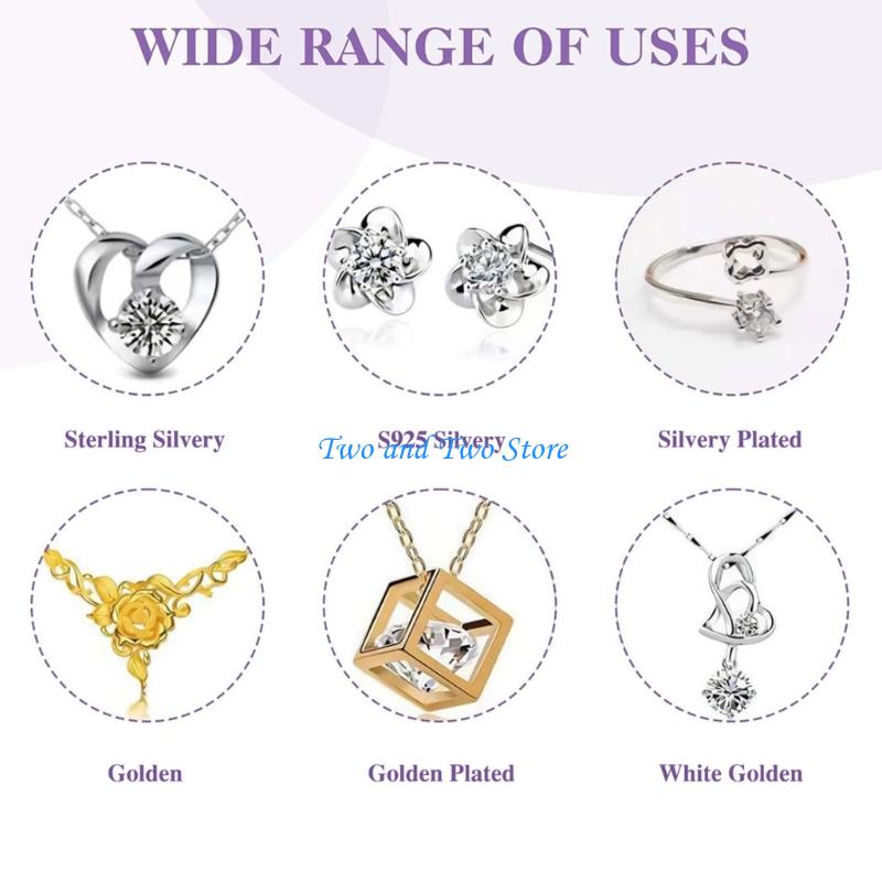HX6F Professional Multilayer Silver Polishing Rag Silver Restoration Fabric for Delicate Necklace Ring and Other Fine Jewelry