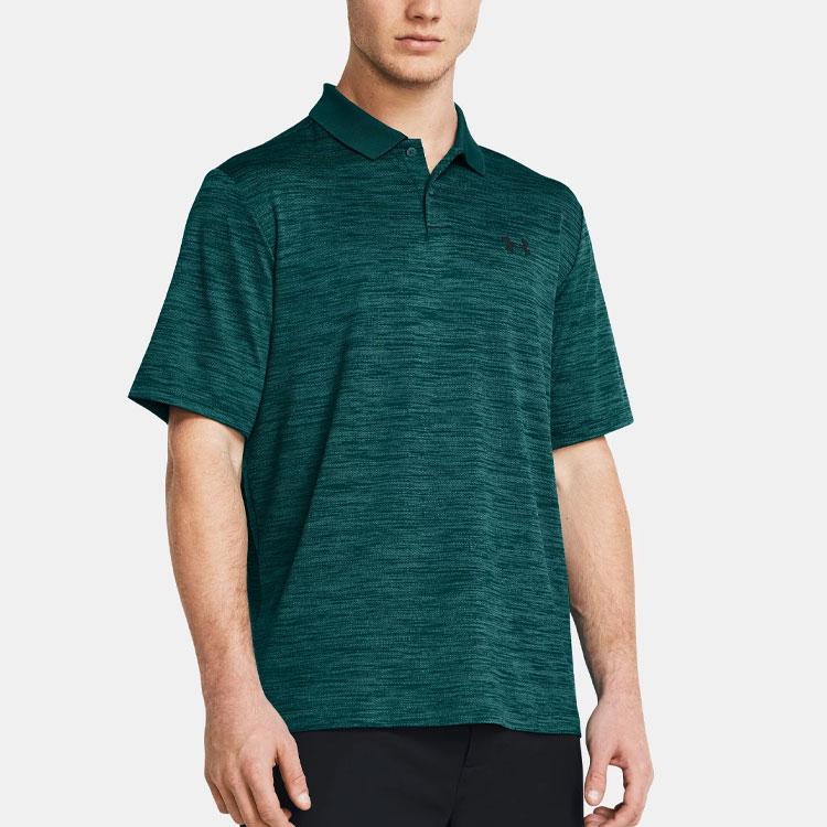 Under Armour Logo Comfortable Breathable Casual Short Sleeve Polo Shirt Men tops Aqua 1377374-449