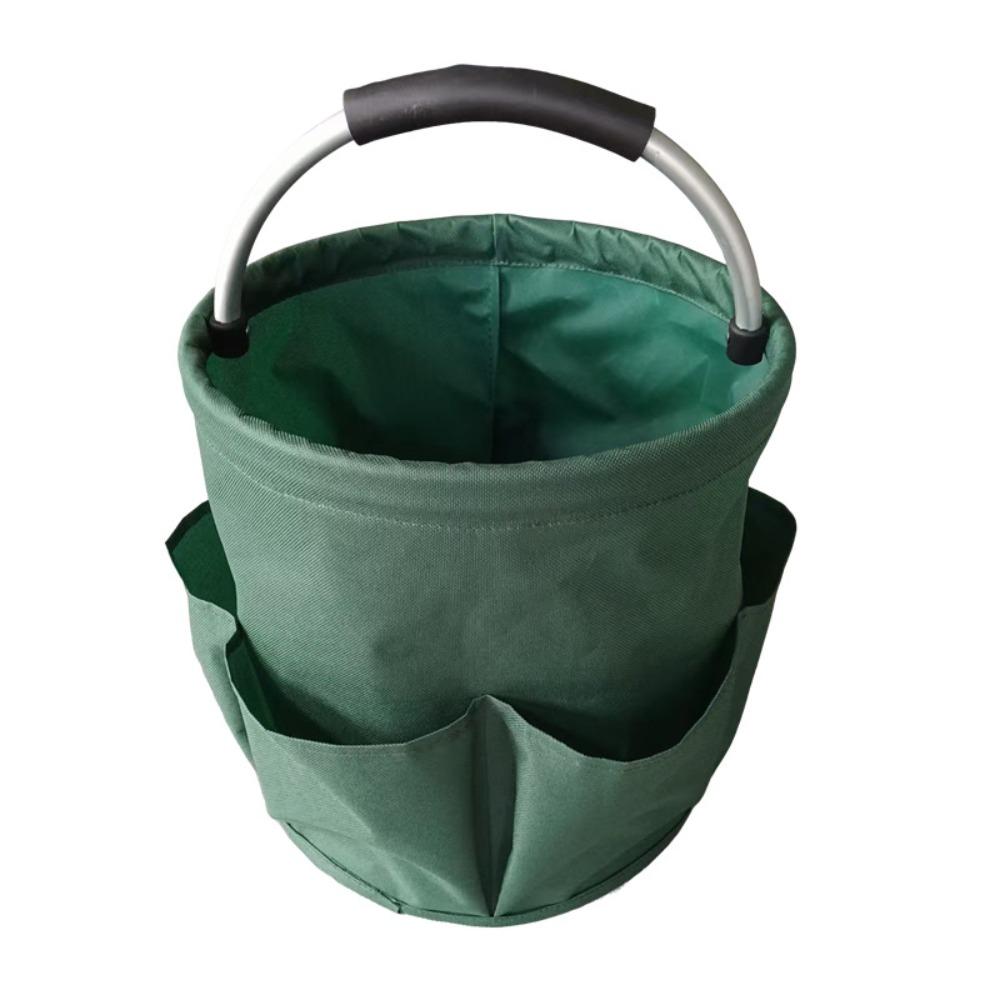 Portable Foldable Storage Bag Large Capacity Bathroom Toiletry Organizer Household Use Green handle