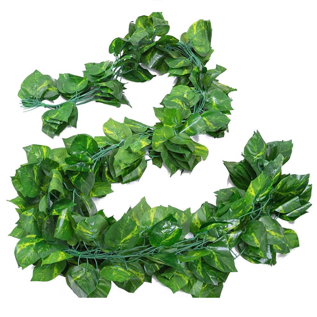 Versatile Ivy Leaf Garland Silk+Plastic Material Fake Vines for Swings, Balconies, and Wall Hangings