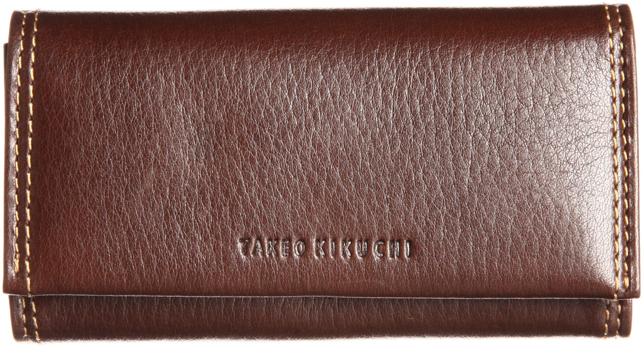 

Key Case Soft Antique DARK BROWN [Takeokikuchi] Men s Tri-fold
