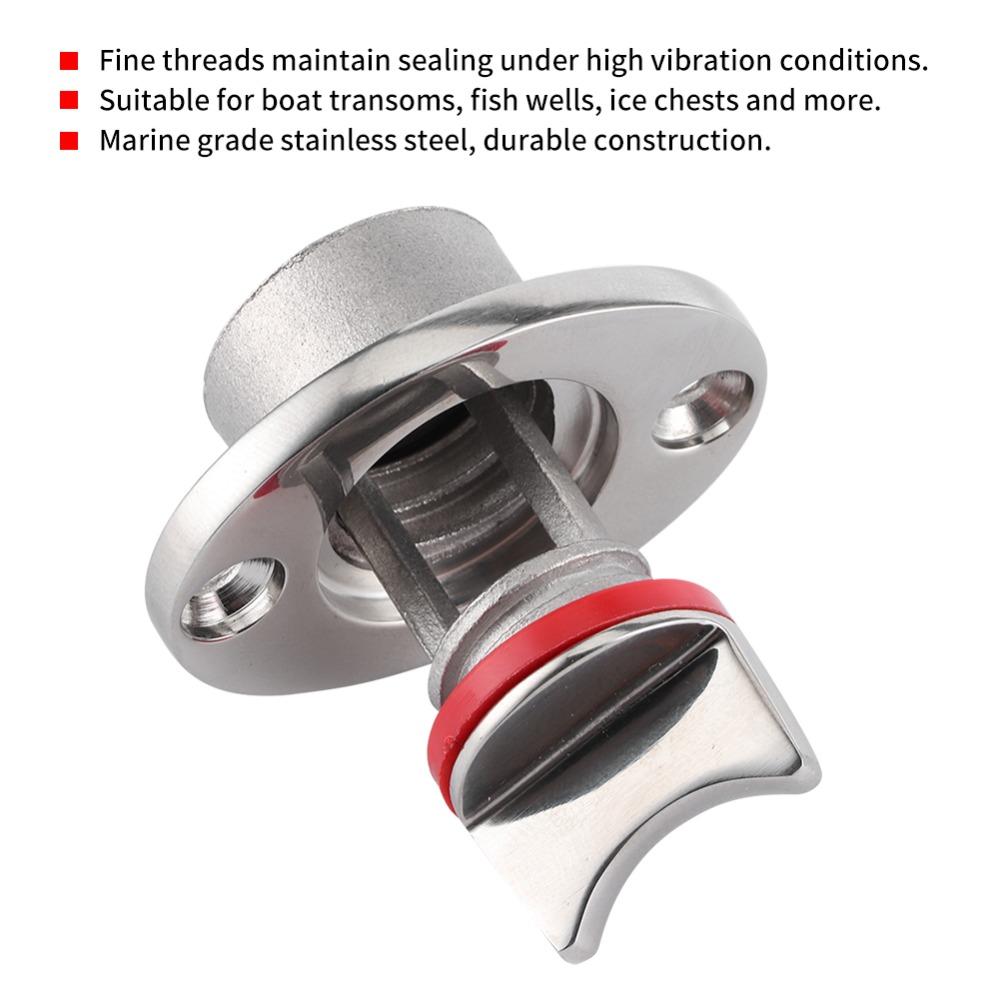 Hole Ornament Boat Drain Plug Polished Finish Water Plug Marine Garboard Drain Plug  Marine Boats