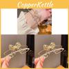 Gold Copper Zircon Butterfly Bow Double Layer Cuff Jewelry For Daily Wear