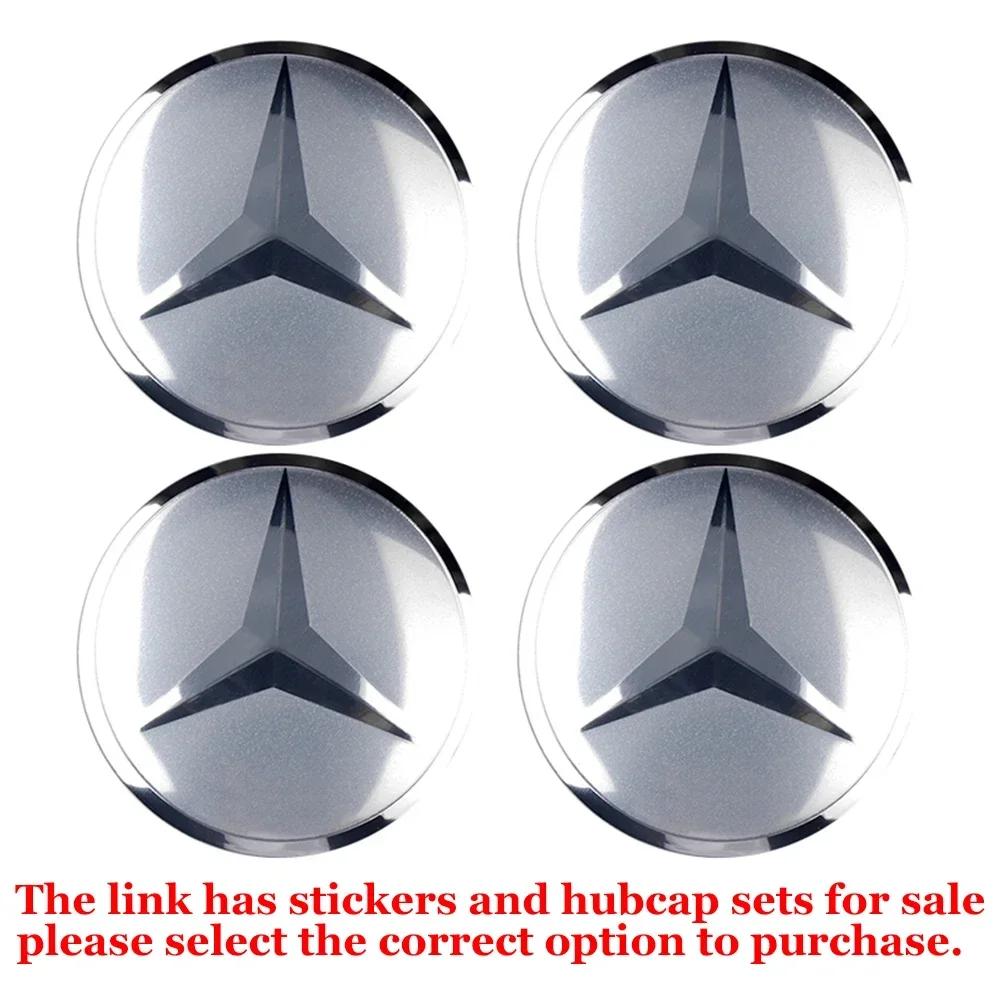 56/60/63/65/68MM Car Badge Wheel Center Cover Hub Cap Stickers Mercedes Benz A B C Class AMG Smart Fortwo 451 W203 W202 Gla