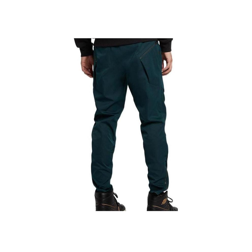 Jordan Sportswear Tech Solid Woven Split-Hem Casual Pants Men Bottoms Dark-Green 939953-372