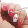 Set di 10 Set per Manicure Con Penna Dotter in Cristallo Blocco a Forma di Cuore e Lima in Legno Per Lucidatura e Modellatura delle Unghie Accessori per la Cura