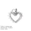EManco New Stainless Steel Charms Gold-plated Imitation Pearl Heart Pendant DIY Necklace Bracelet Jewelry Making 48 Hours Shipme