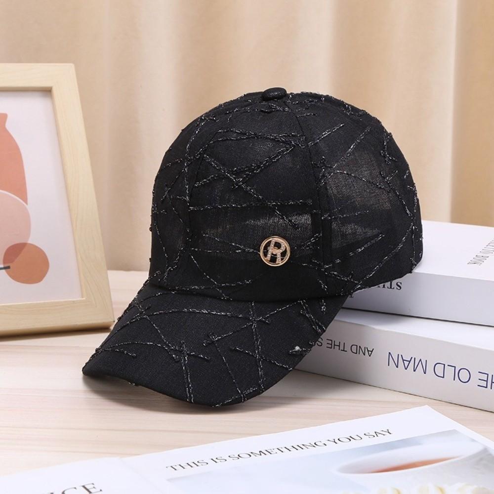 

Fashion Letter Baseball Caps Simple Breathable Sun Hats Adjustable Duck Tongue Hat Outdoor Sport чёрный