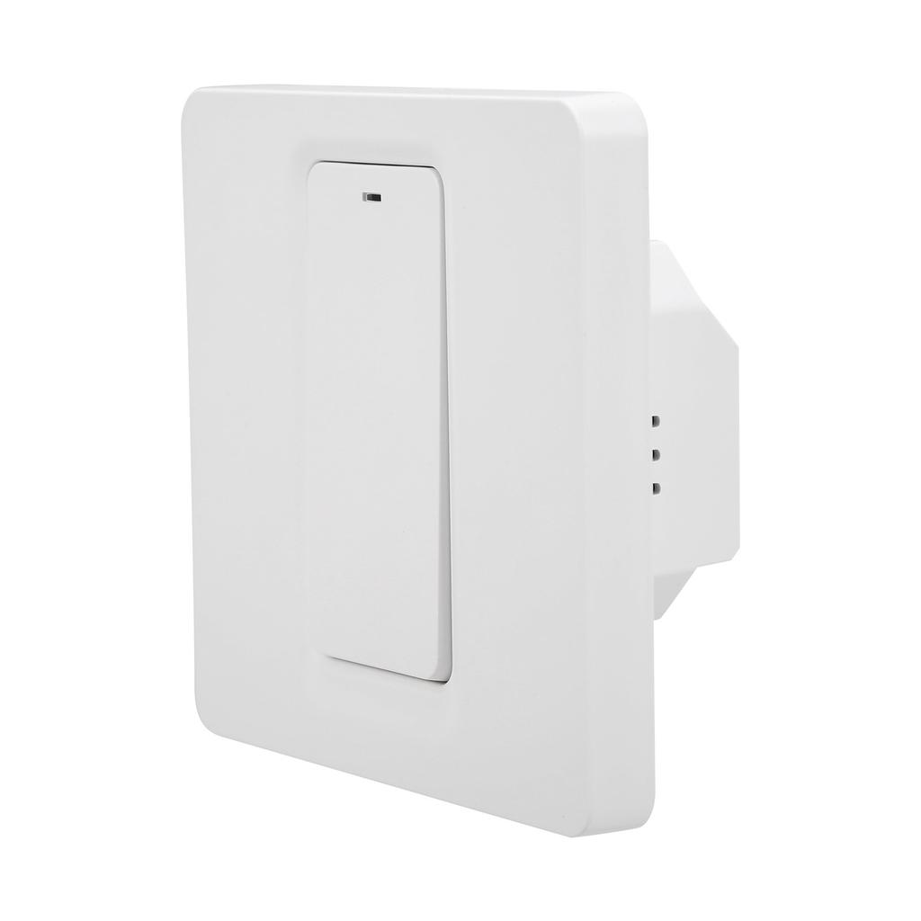 Pulsante a Muro Interruttore Luce Intelligente Senza Neutro 1 Modulo 600W ABS per TUYA AC 100‑240VWifi
