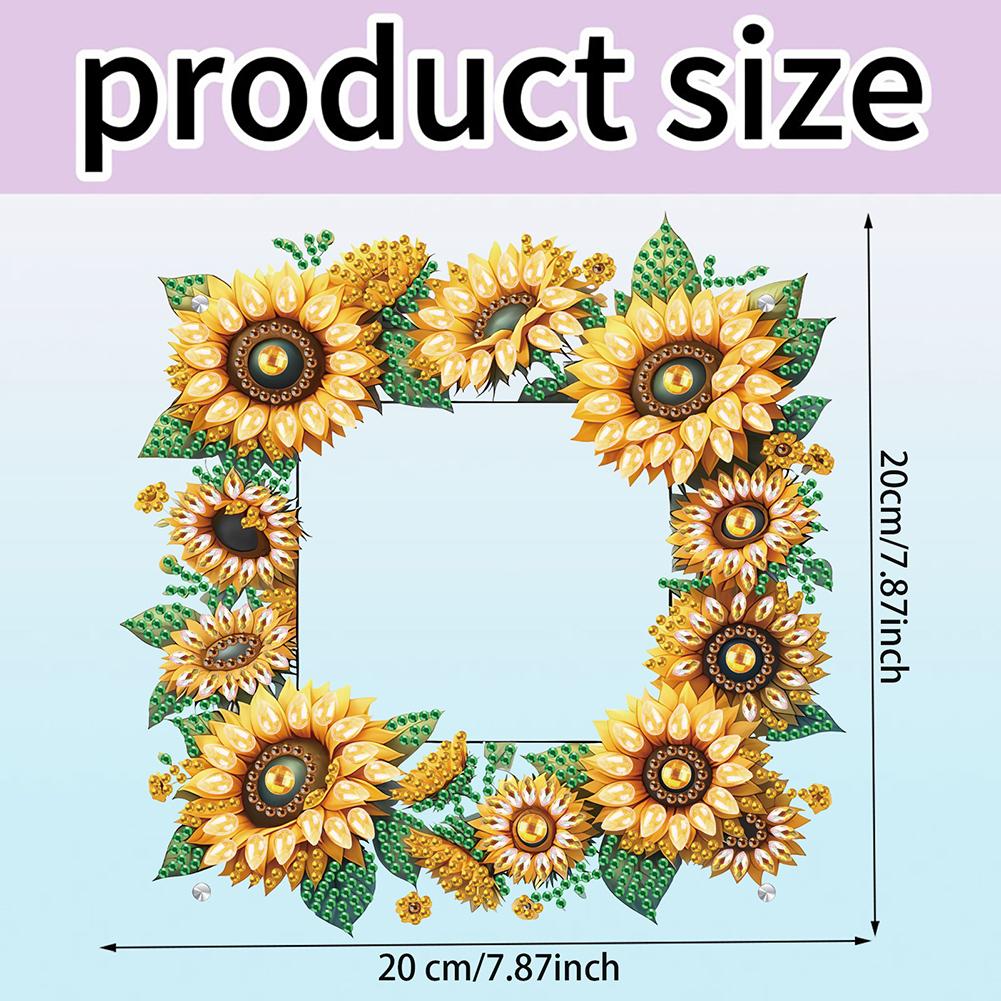 Acrylic Special Shape Flower Bird Rhinestone Tabletop Photo Frame Kit Table Top Diamond Painting Frame Kits Bedroom Table Decor