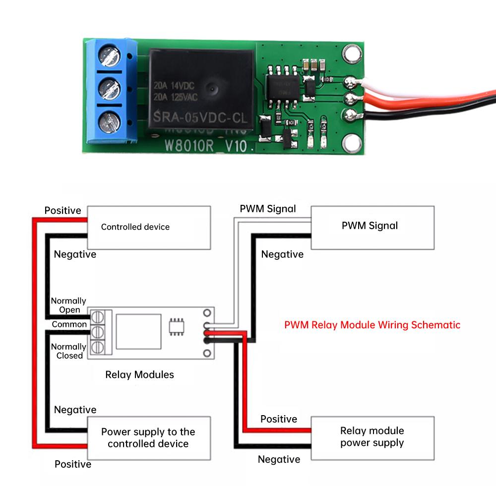 5-12V Aeromodelling Car RC Relay Wide Voltage PWM Switch Aerial Light Controller Switch Model Universal Switch
