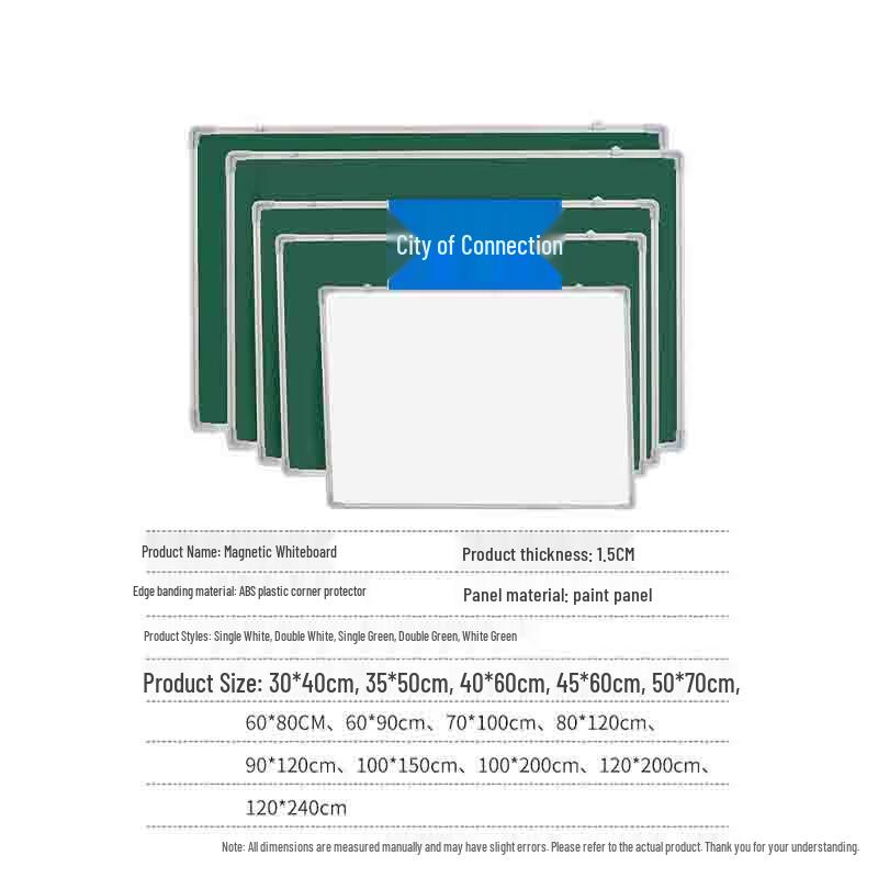 Double-Sided Magnetic Wall-Mounted Whiteboard