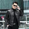 Spring and Autumn New Men's Genuine Leather Jacket Men's Oil-Waxed Leather First-Layer Cowhide Jacket Korean Style Slim Motorcycle Jacket