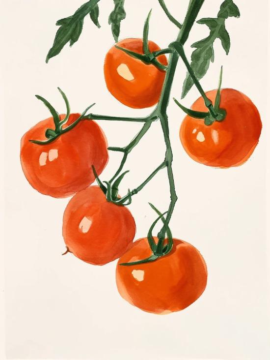 

Кухня Помидоры Морковь Свекла Овощи Акварели Принты Холст Живопись Лимон Апельсин Персик Фрукты Акварели Декор для кухни 20X30cm Unframed