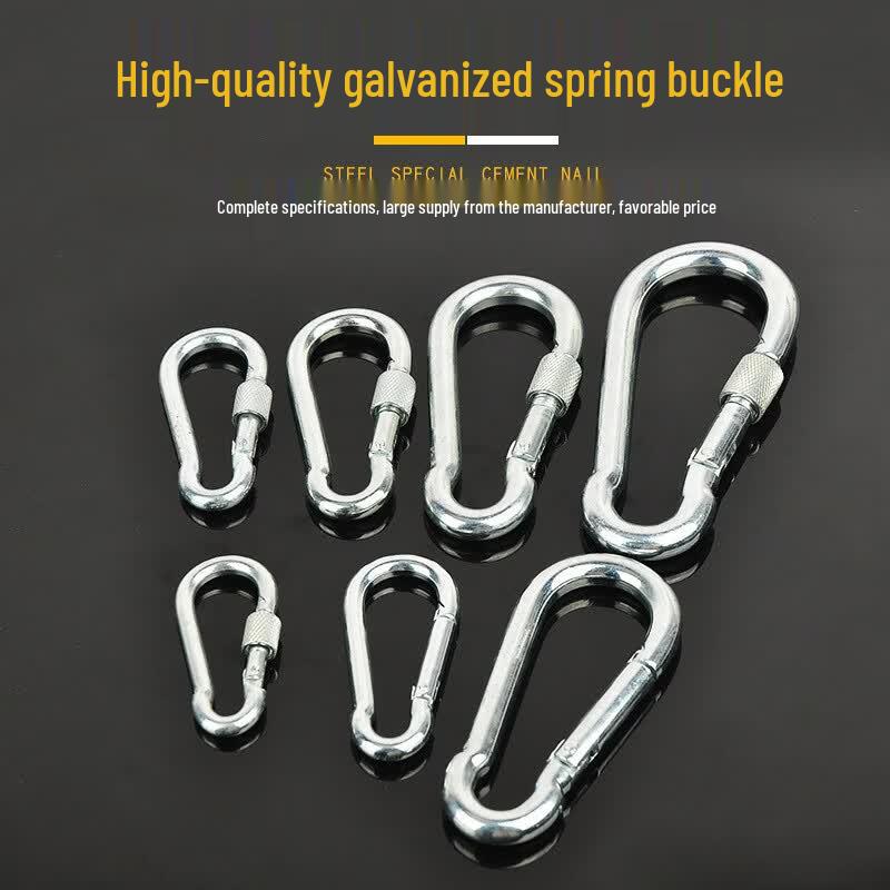 M12*140mm Galvanized Iron Safety Carabiner