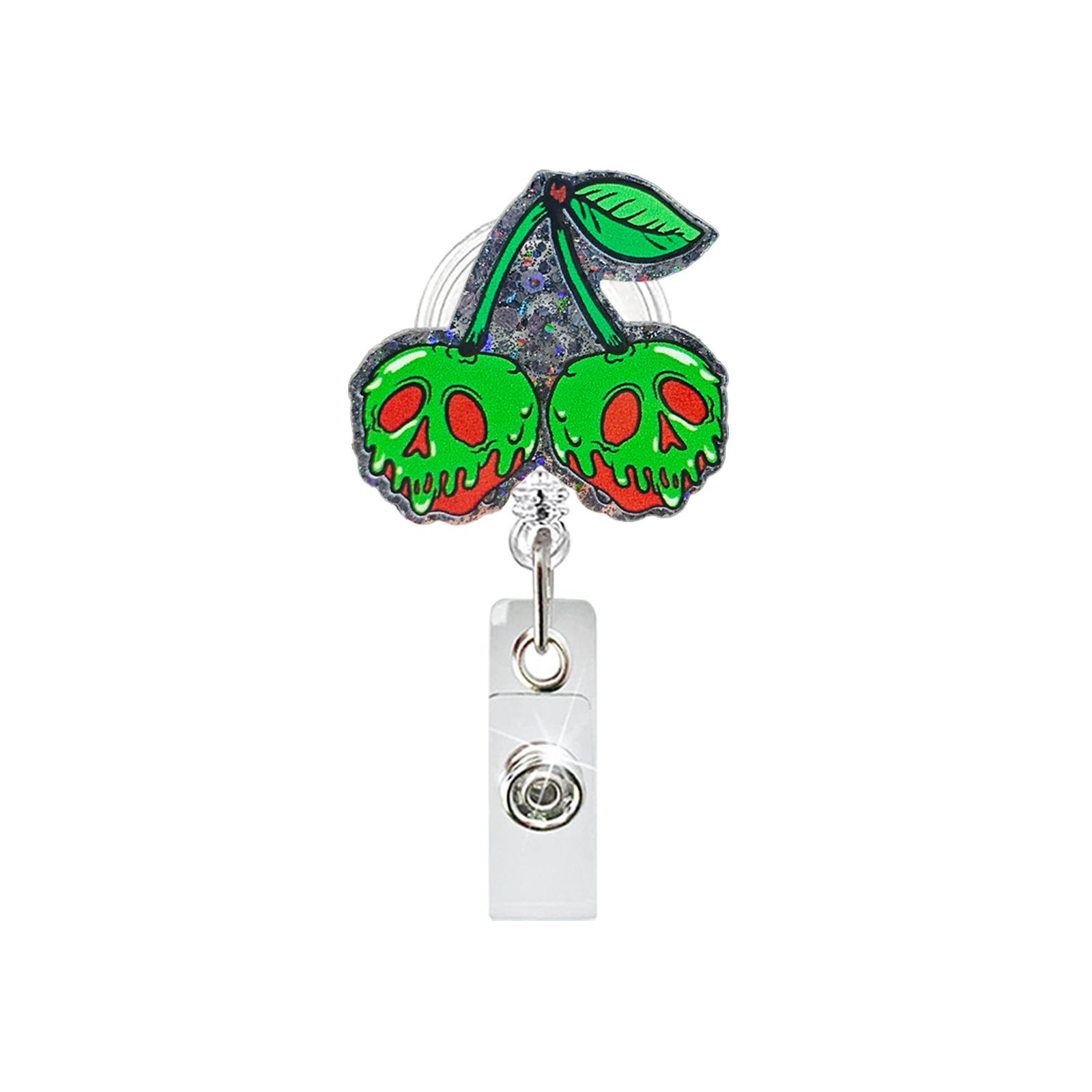 

Halloween Badge Holder Colorful Alligator Clip Id Badge Black Cat Badge Holder Stylish Retractable Name Tag For Hospital Id