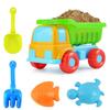 Children's Beach Sand Toy Set: Shovels, Buckets, and Toy Car for Seaside Fun