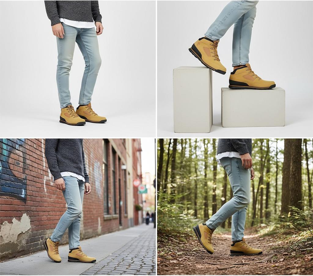 Timberland Euro Rock Mid Boots - Herren Winter Schuhe Stiefel Leder Wheat TB0A2H5A ORIGINAL